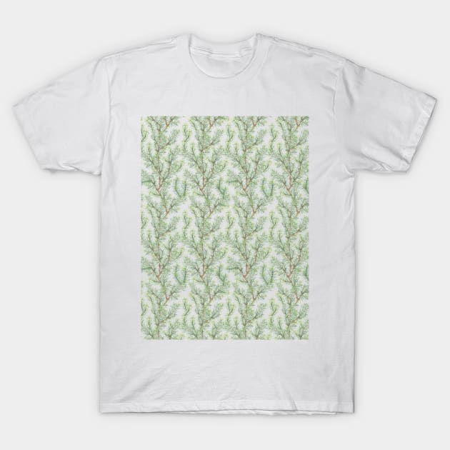 Evergreen Pattern Decoration T-Shirt by ArtisticTee